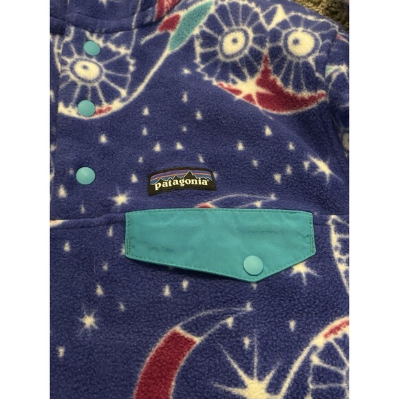 Patagonia Synchilla Snap-T Womens Small Moon Owl Harvest Moon Blue Fall 2016 - Picture 4 of 8